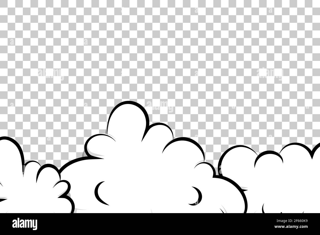 Comic book cartoon speech bubble for text. Cartoon puff cloud template on transparent  background for text. Pop art dialog conversation funny smoke ste Stock  Vector Image & Art - Alamy