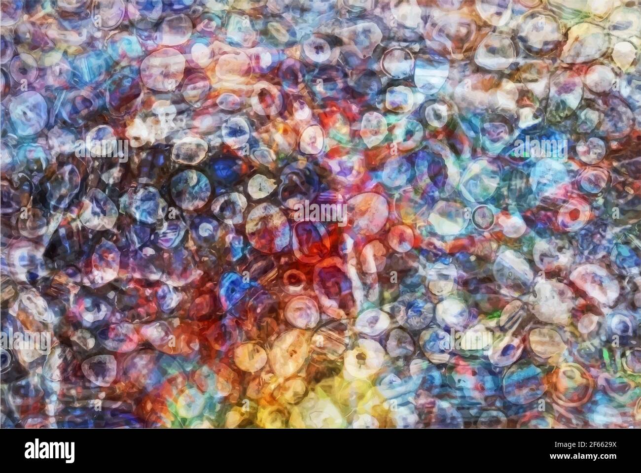 Chaotic colorful circles, abstract background. Stock Vector