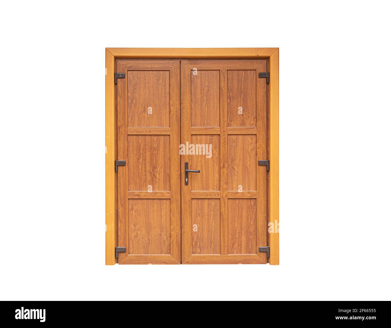 Exterior wooden double doors Cut Out Stock Images & Pictures Alamy