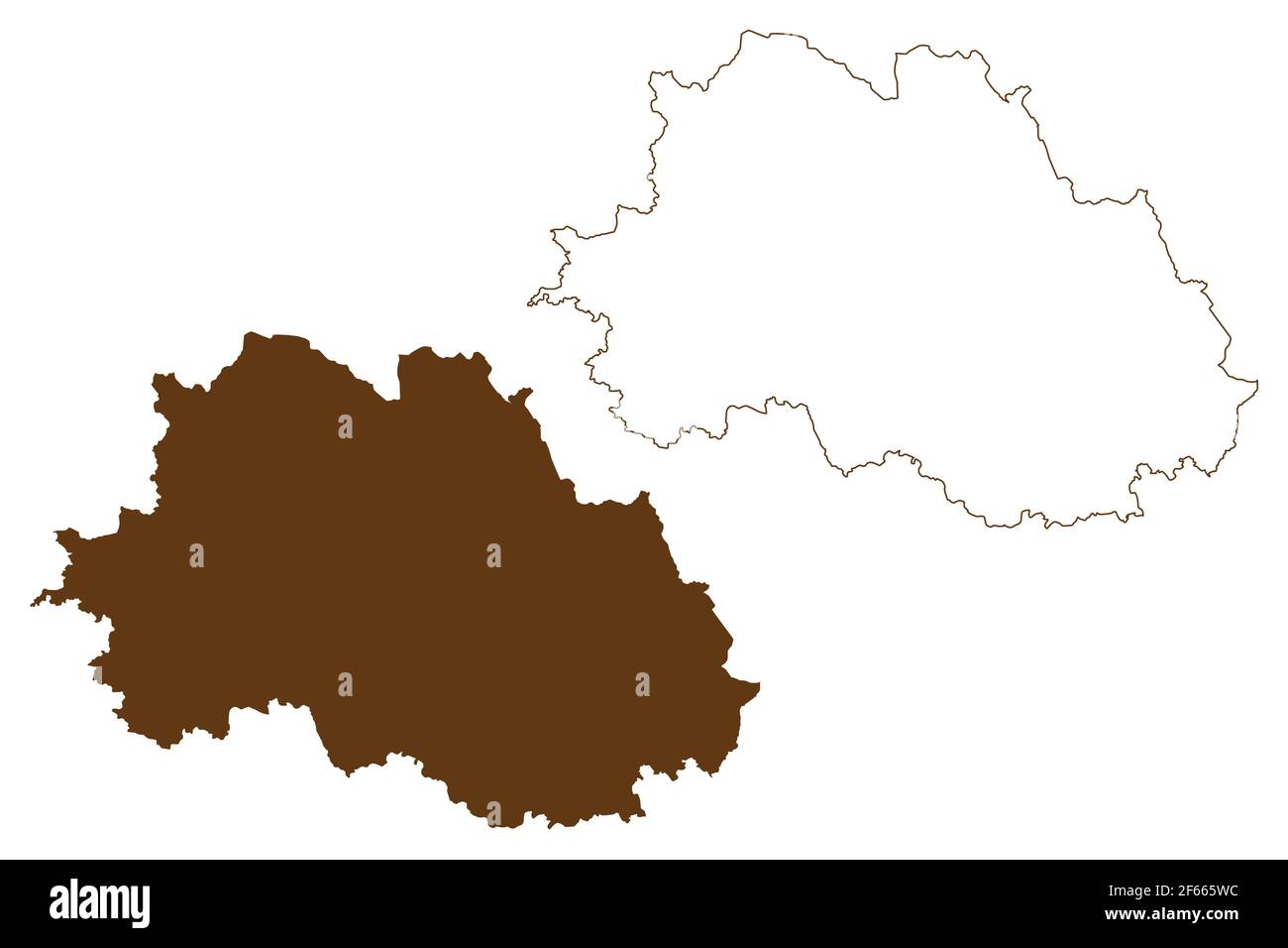 Freyung-Grafenau district (Federal Republic of Germany, rural district Lower Bavaria, Free State of Bavaria) map vector illustration, scribble sketch Stock Vector