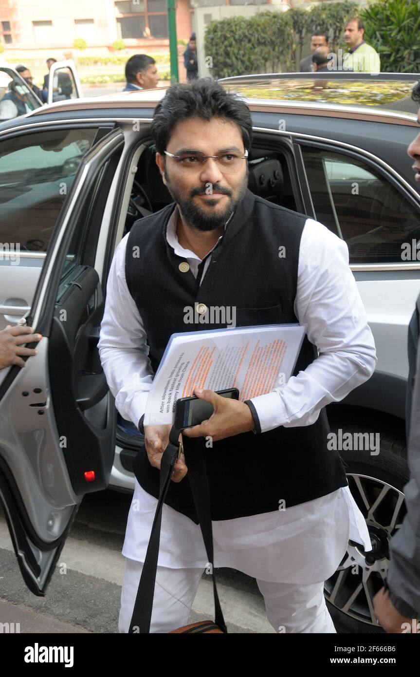 Babul Supriyo, an Indian playback singer, live performer, television host, actor and politician. He is a Member of Parliament representing Asansol con Stock Photo