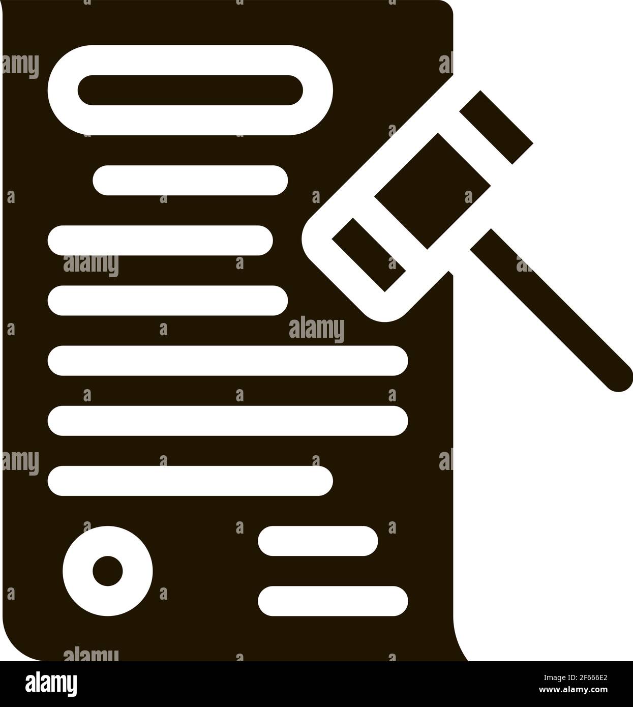 auction document icon Vector Glyph Illustration Stock Vector Image ...