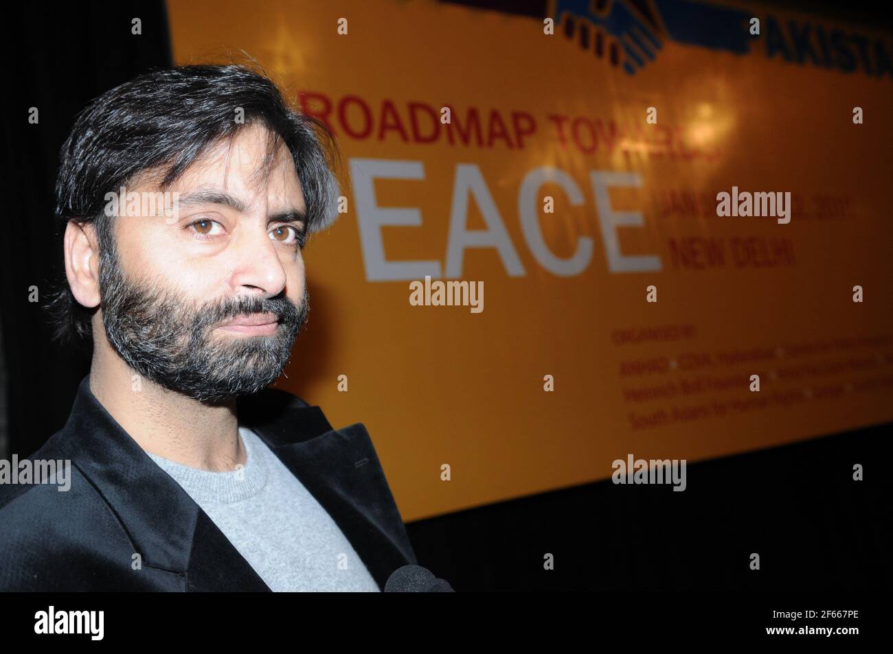 File photograph of Yasin Malik is a Kashmiri separatist leader and