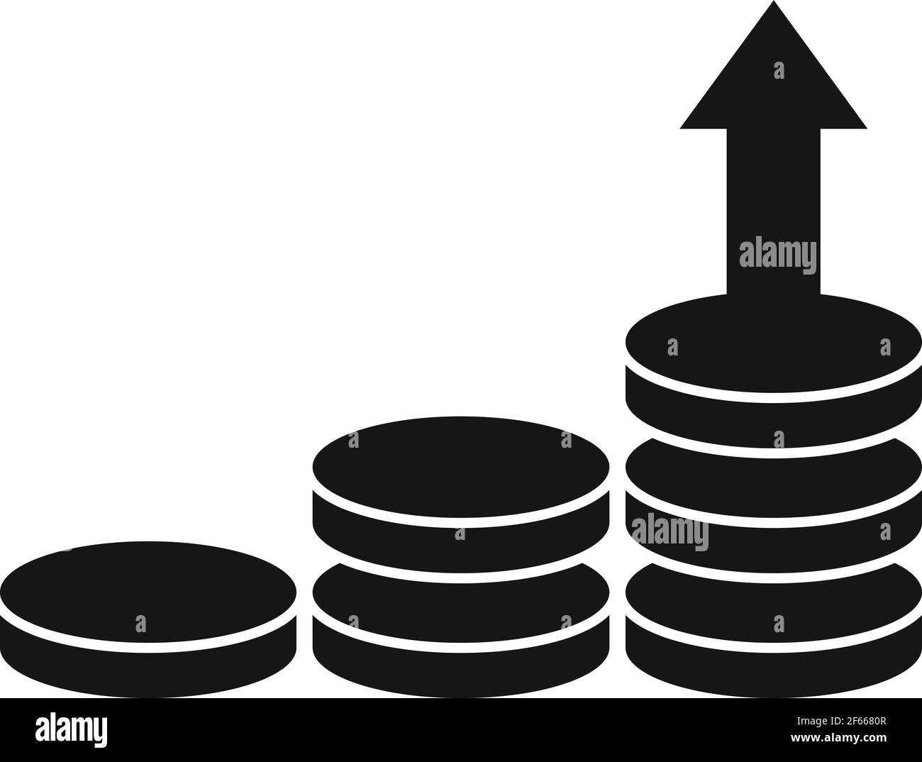Broker money rise icon, simple style Stock Vector