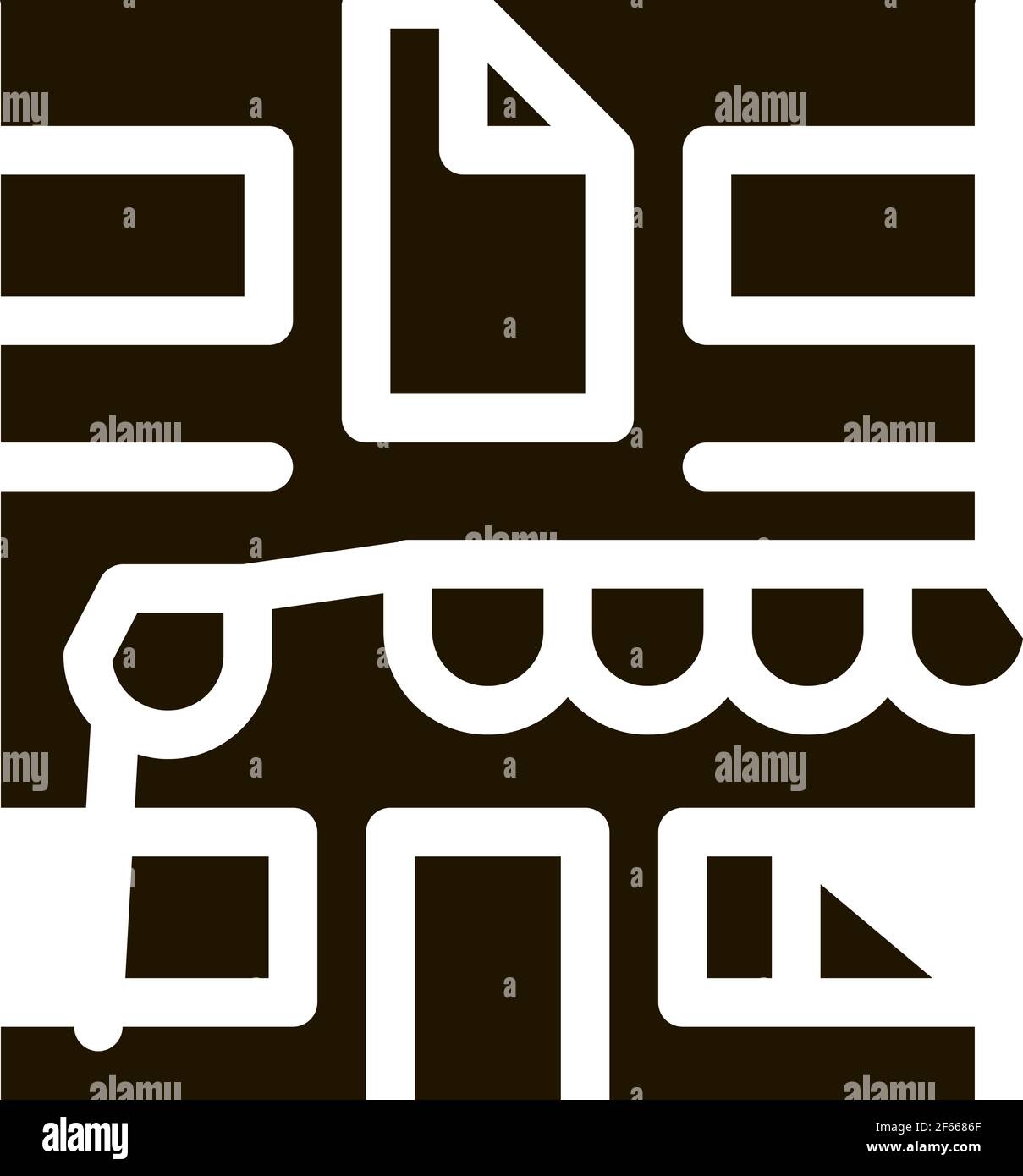 residential building for restoration icon Vector Glyph Illustration ...