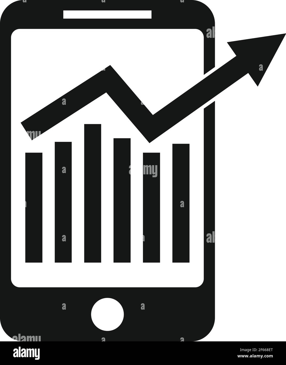 Broker smartphone icon, simple style Stock Vector