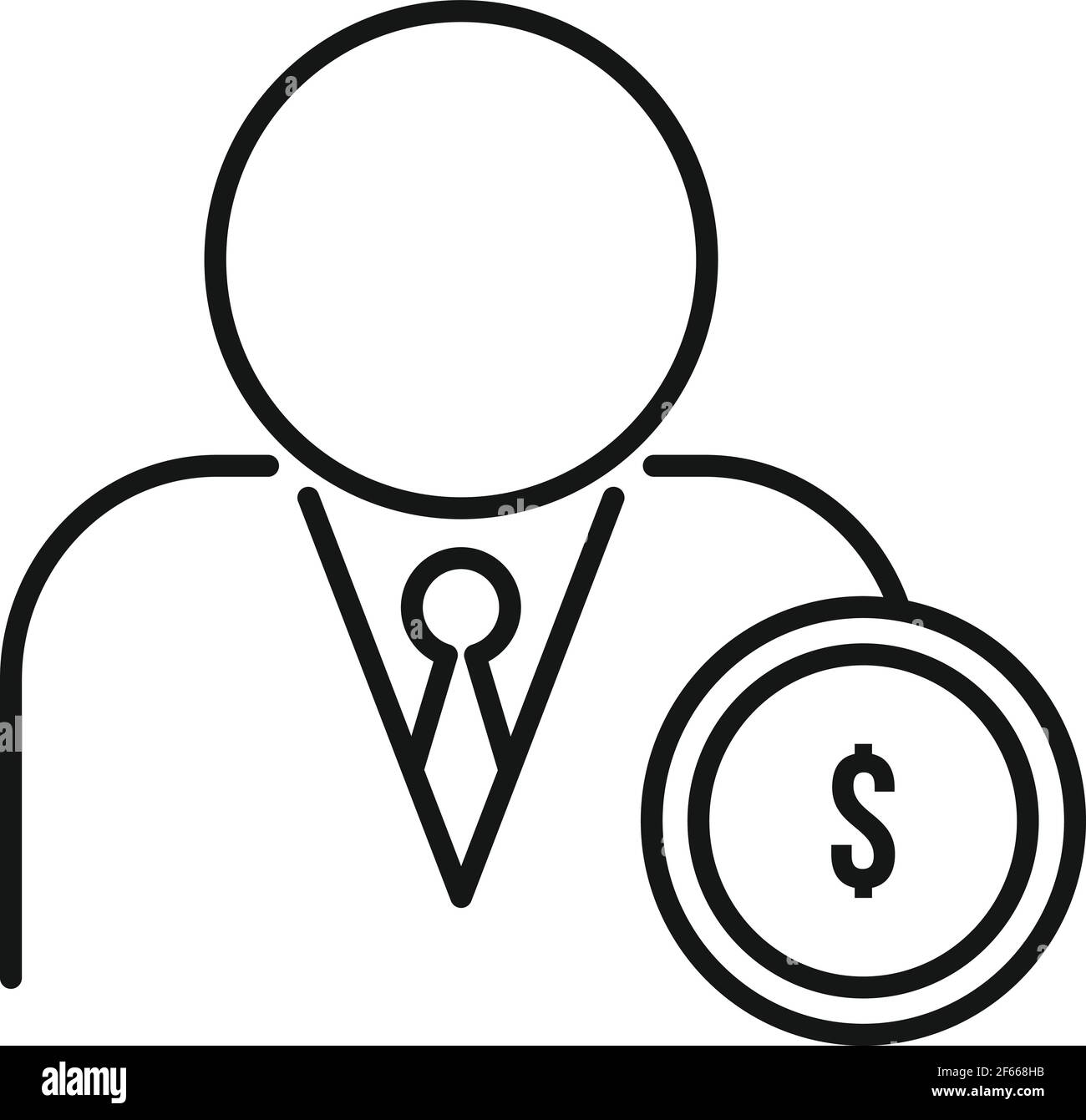 Dollar money broker icon, outline style Stock Vector Image & Art - Alamy