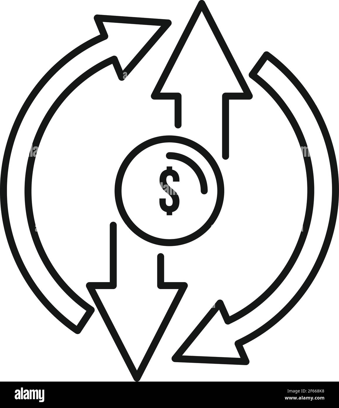 Broker circle money icon, outline style Stock Vector Image & Art - Alamy