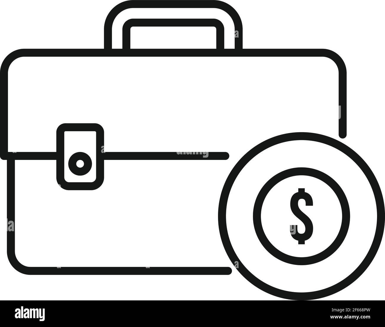 Broker briefcase icon, outline style Stock Vector Image & Art - Alamy