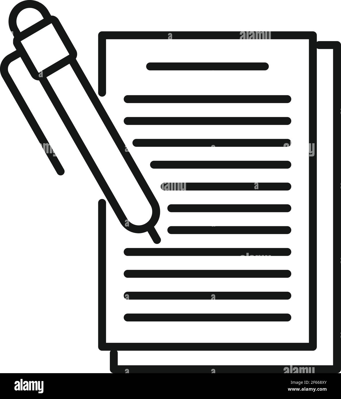 Broker money contract icon, outline style Stock Vector Image & Art - Alamy