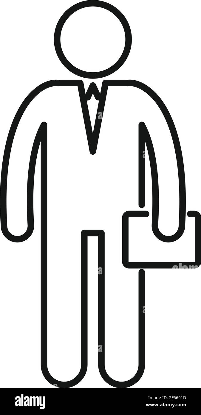 Broker icon, outline style Stock Vector Image & Art - Alamy