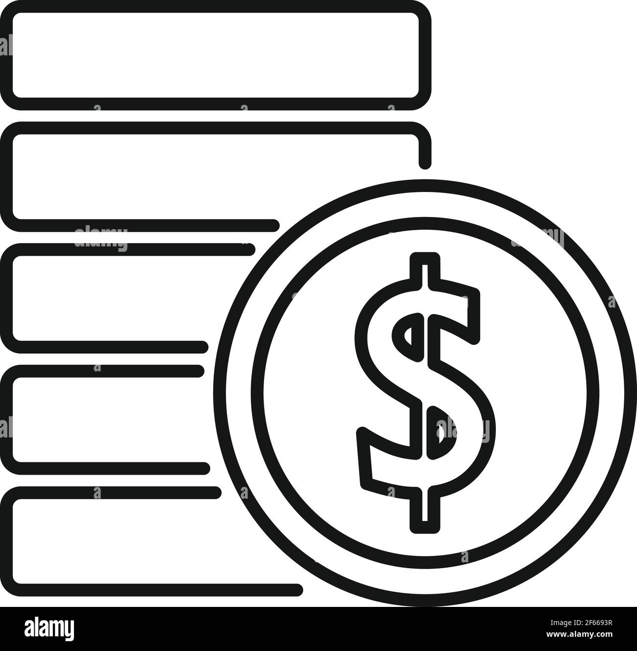 Broker coins stack icon, outline style Stock Vector Image & Art - Alamy