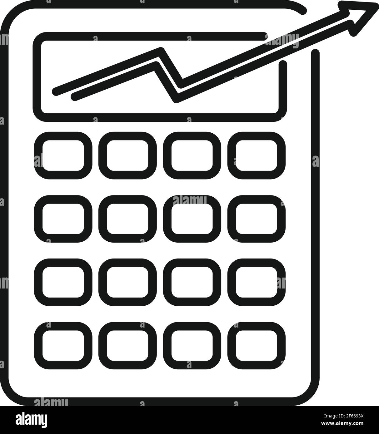 Broker money calculator icon, outline style Stock Vector Image & Art ...