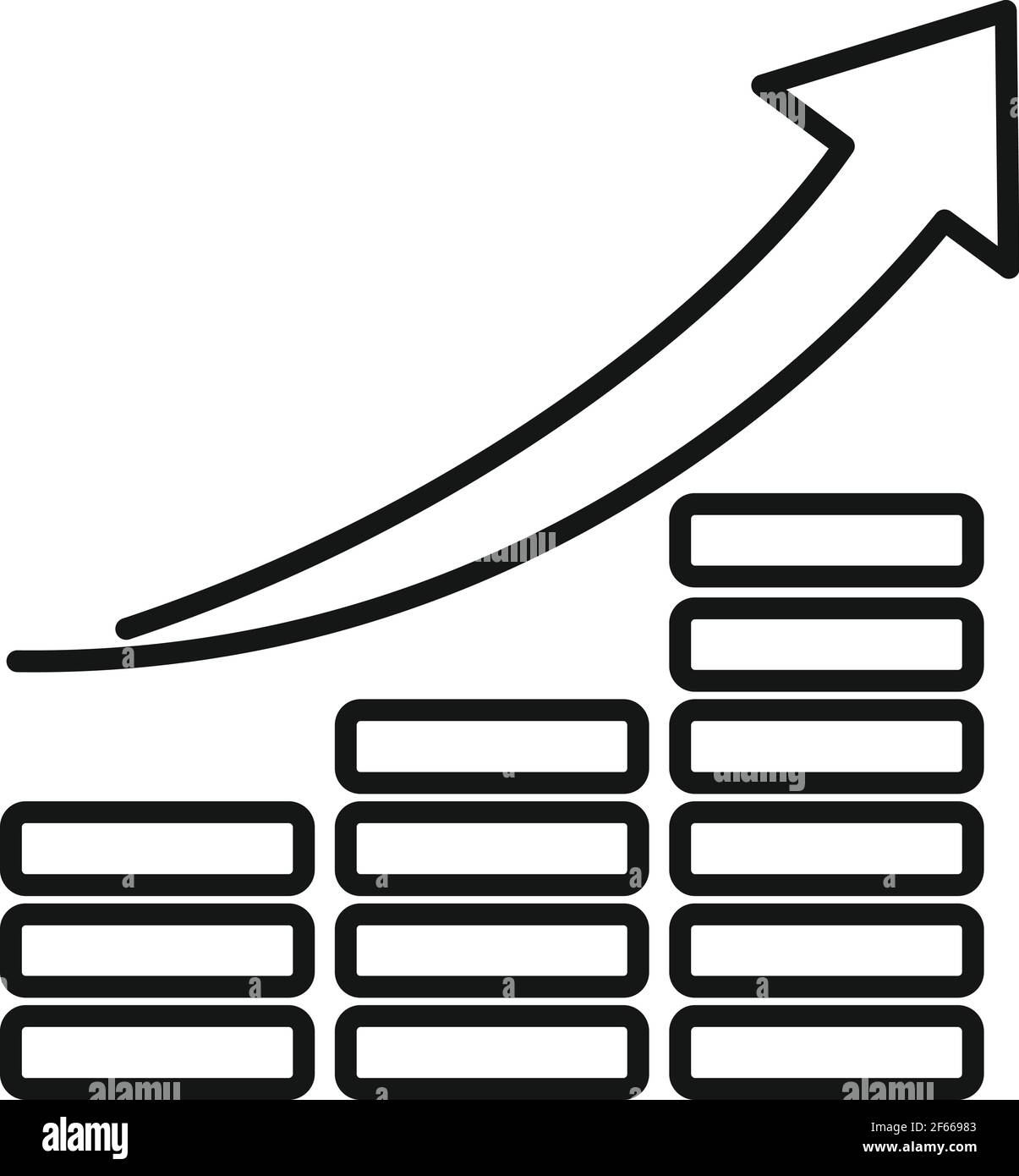 Up broker chart icon, outline style Stock Vector Image & Art - Alamy