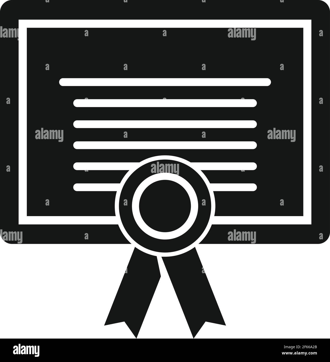 Trader diploma icon, simple style Stock Vector