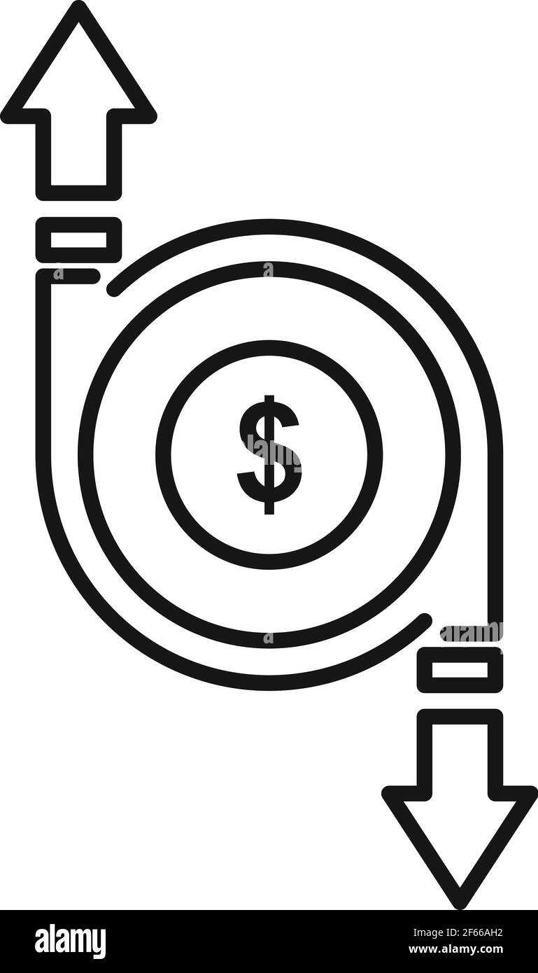 Trader money exchange icon, outline style Stock Vector Image & Art - Alamy