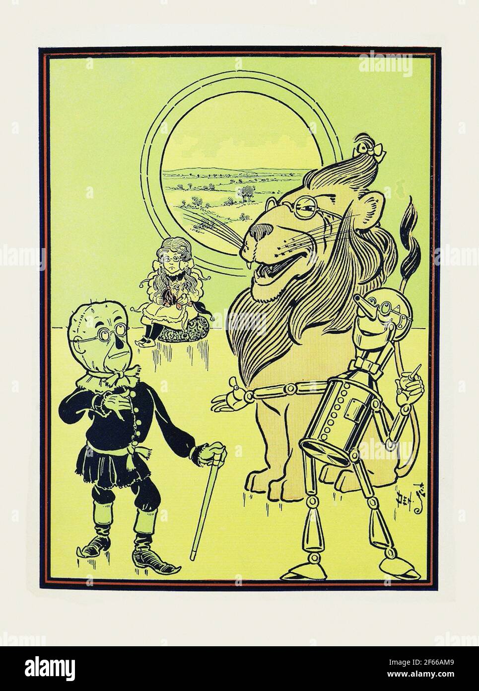 Vintage Wizard of Oz book illustration Stock Photo