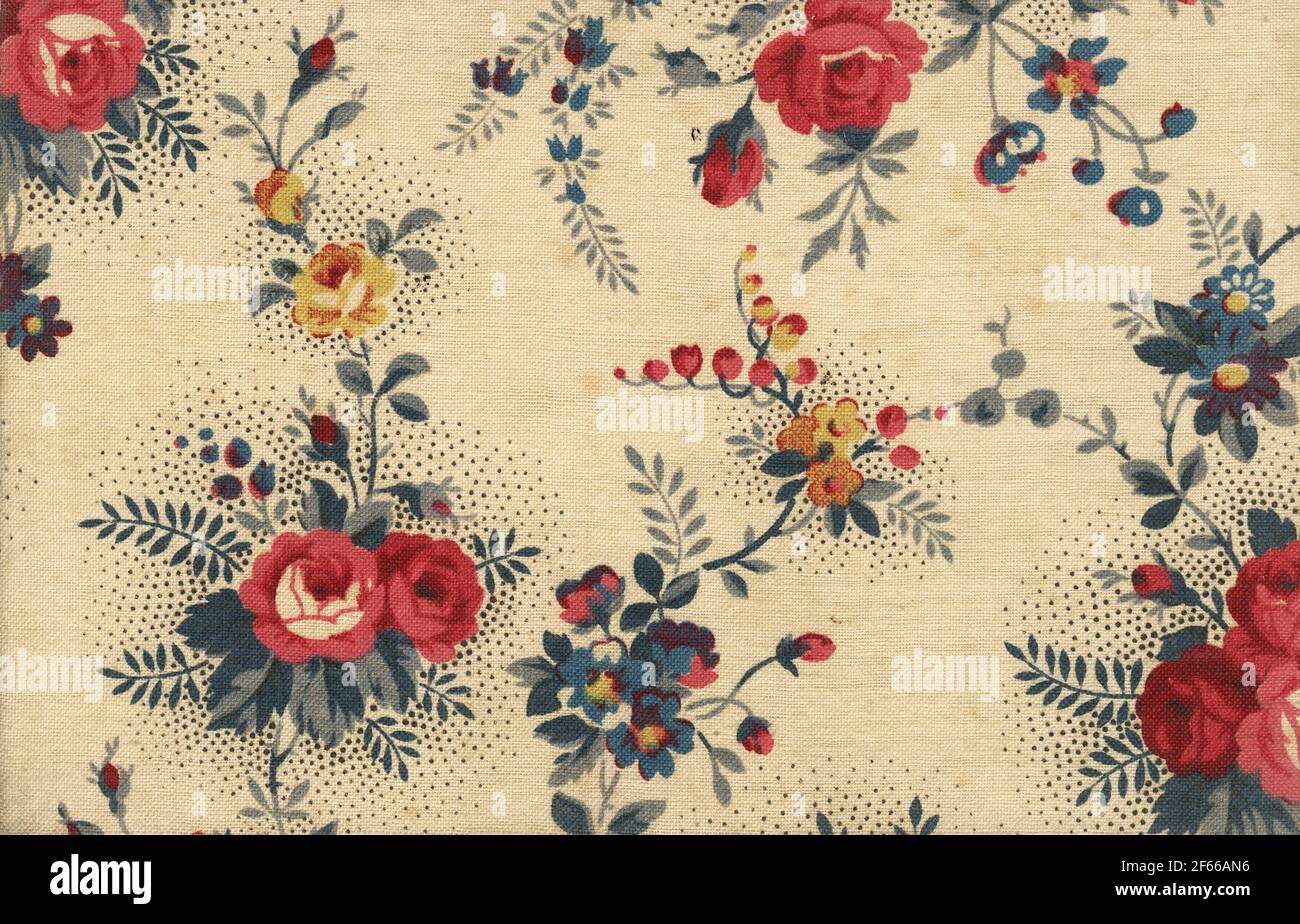 Vintage old fashioned fabric tapestry with floral ornaments Stock Photo -  Alamy