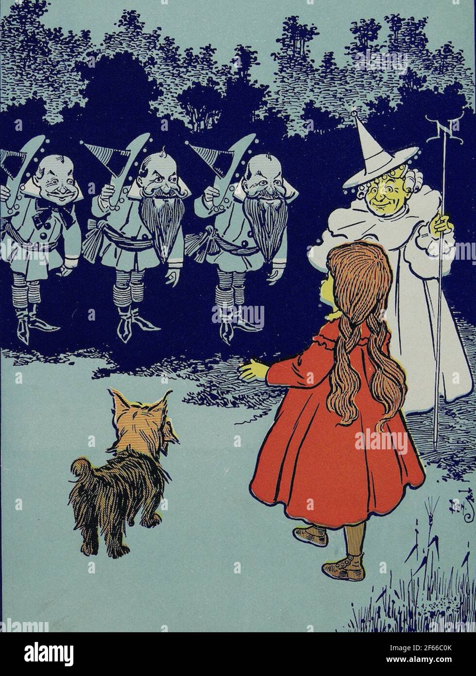 Vintage Wizard of Oz book illustration Stock Photo