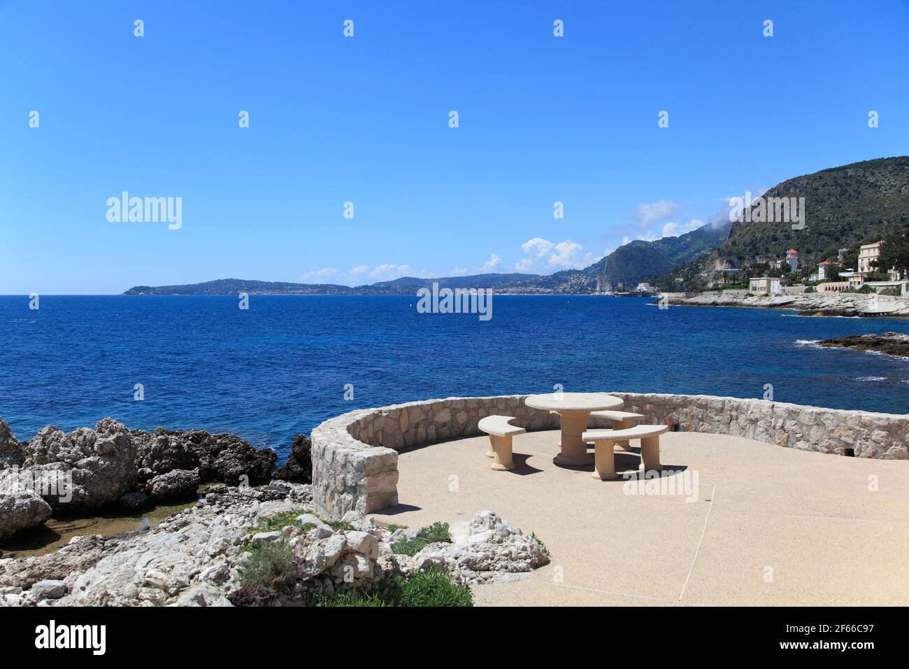 Coastal Path, Cap d'Ail, Cote d'Azur, French Riviera, Mediterranean ...