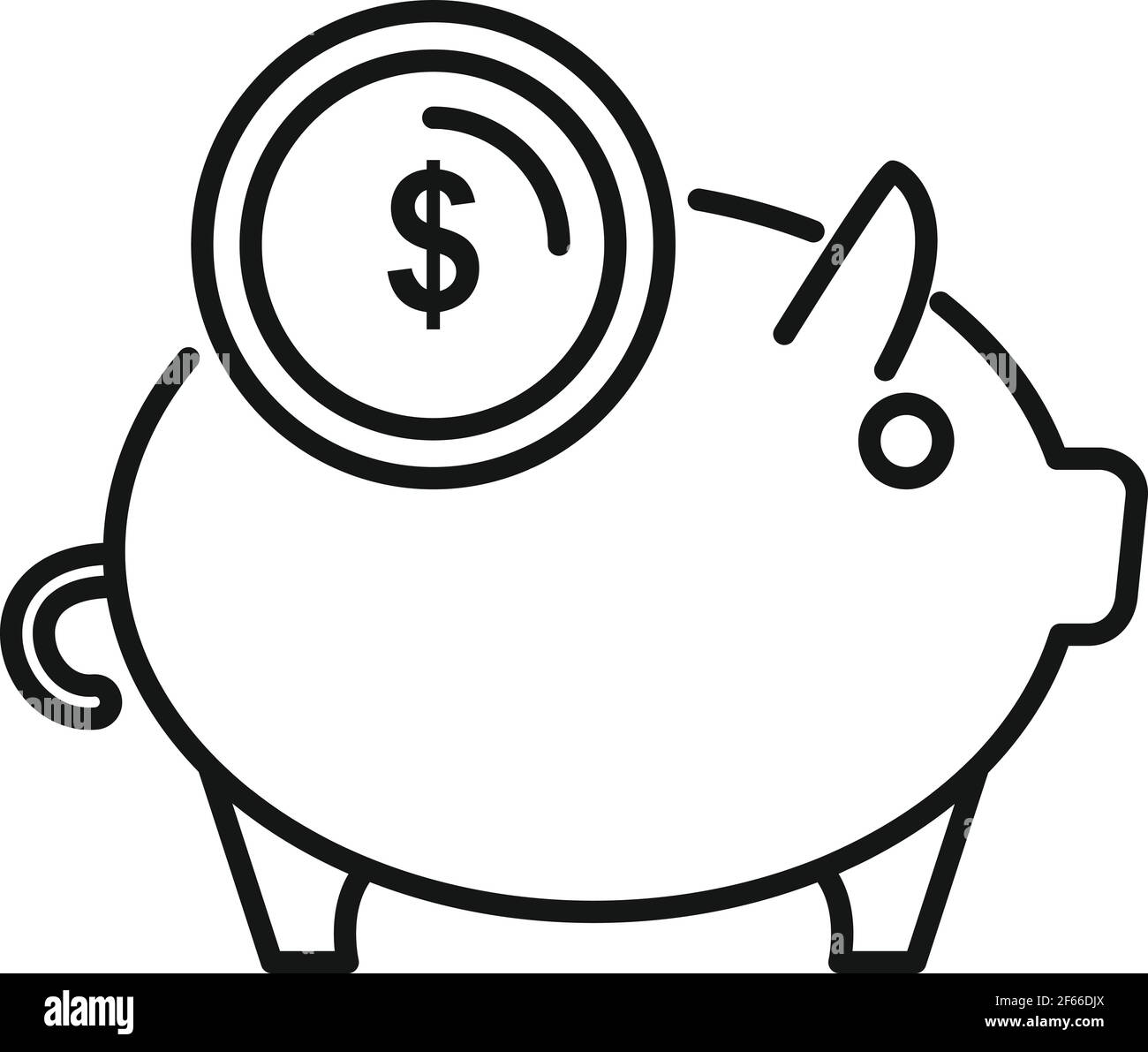 Money piggy bank icon, outline style Stock Vector Image & Art - Alamy