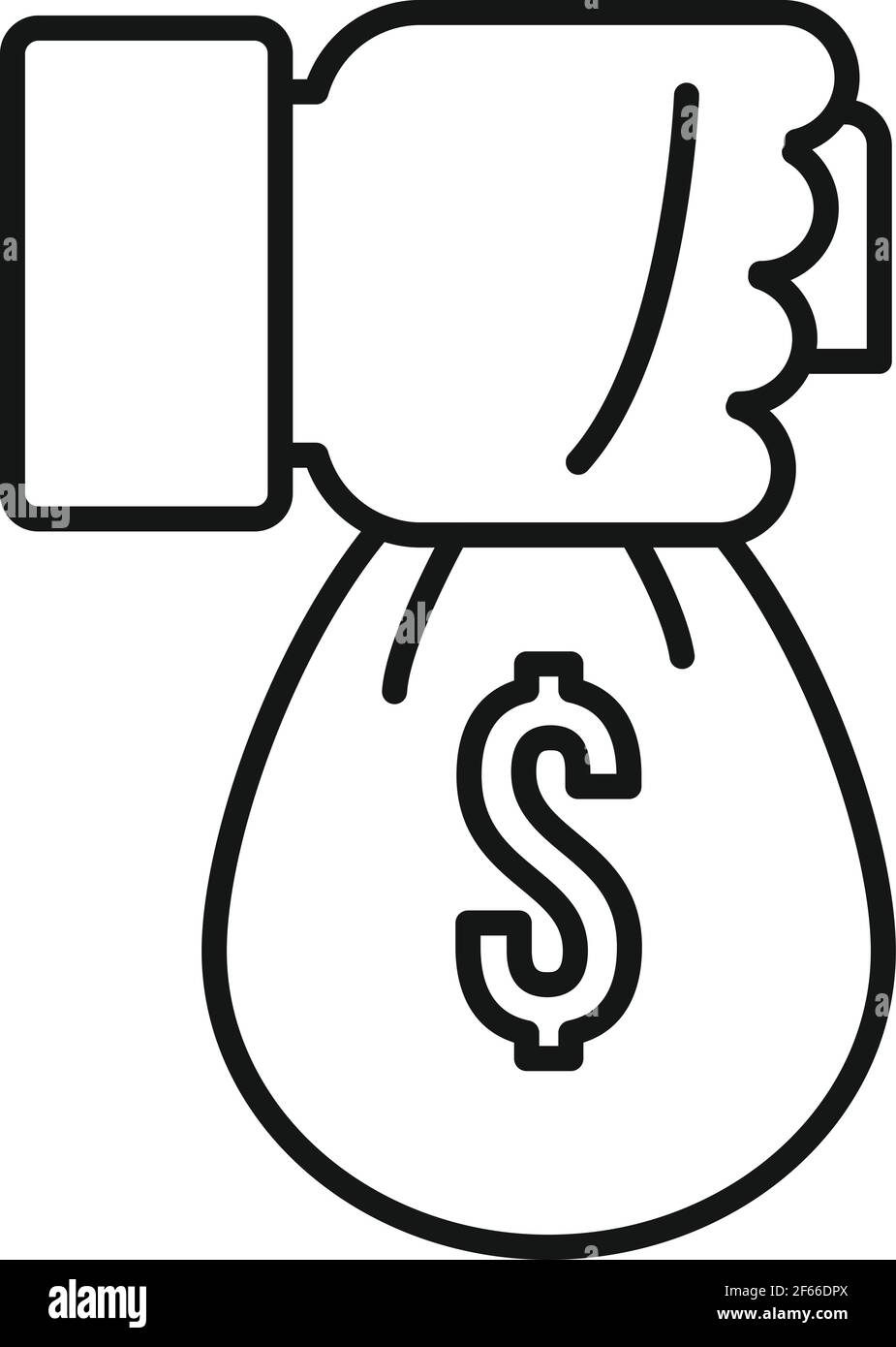 Credit money bag icon, outline style Stock Vector Image & Art - Alamy