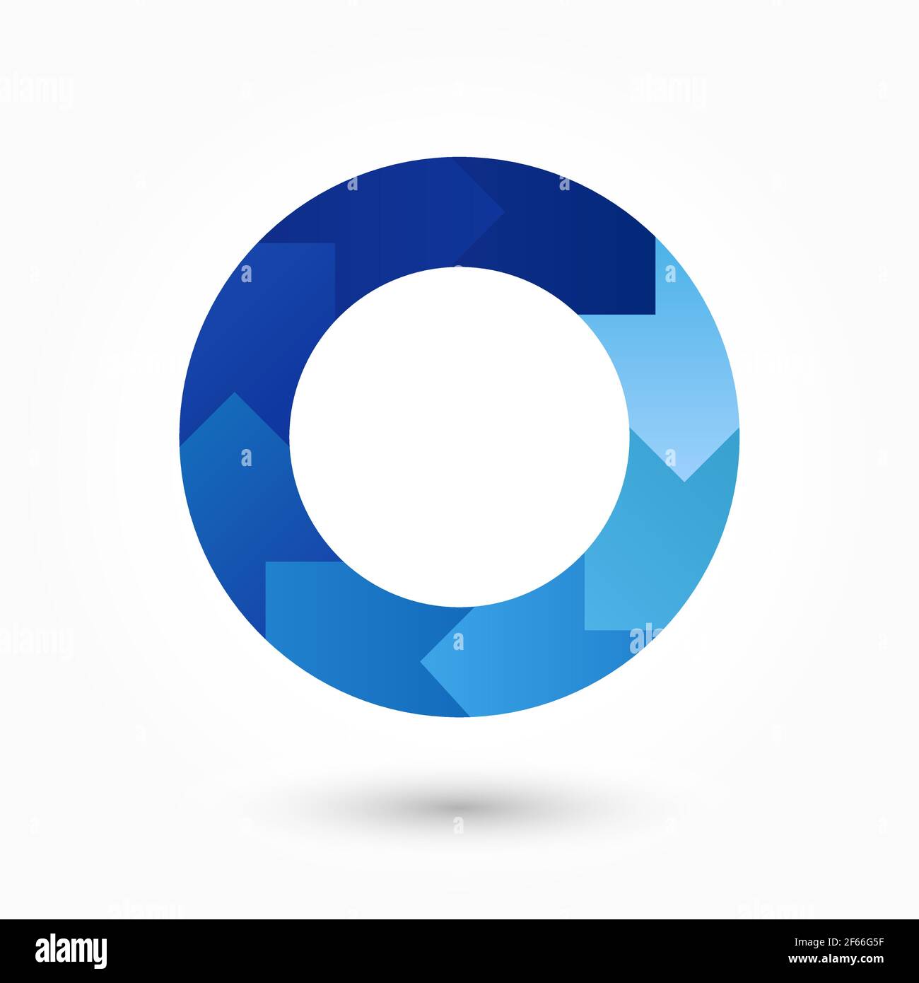 Letter O logotype concept. Loading bar or waiting isolated abstract icon. Stained-glass blue colored graphic template. Corporate soft branding identit Stock Vector