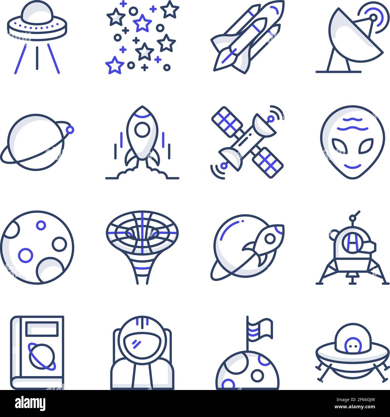Pack of Space Flat Icons Stock Vector Image & Art - Alamy