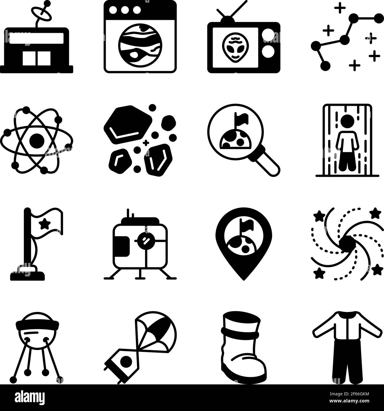Pack of Space and Astronomy Solid Icons Stock Vector Image & Art - Alamy