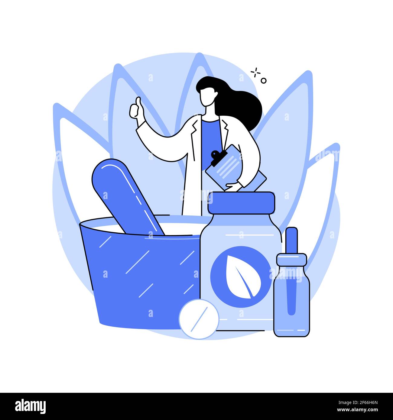 Homeopathy abstract concept vector illustration. Stock Vector