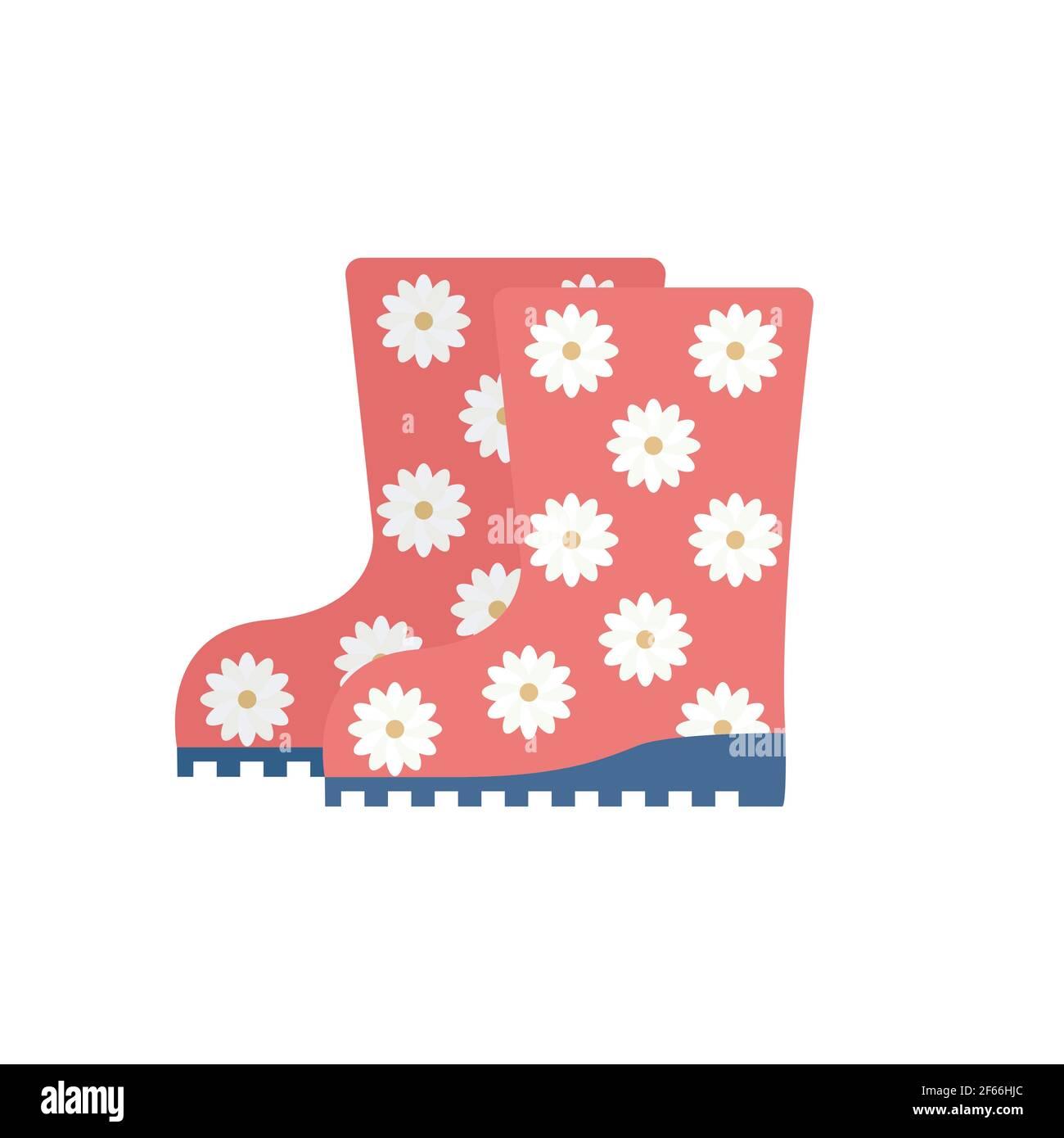 Rubber boots Vector illustration in flat design Stock Vector