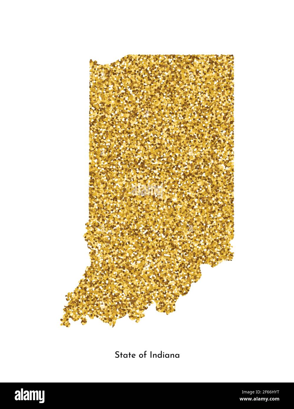 Indiana gold map Stock Vector Images Alamy
