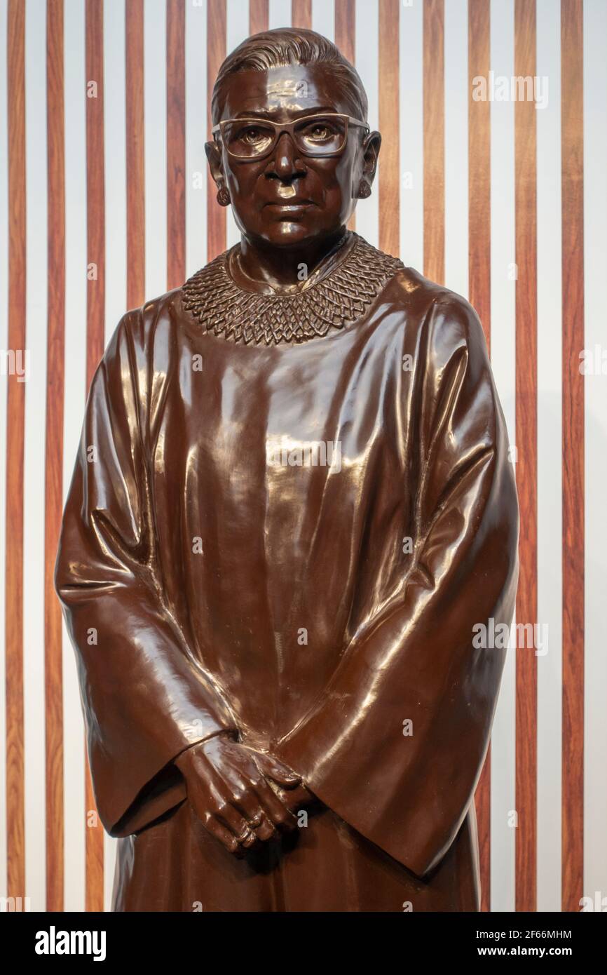 Justice Ruth Bader Ginsburg statue at City Point Brooklyn NYC Stock ...