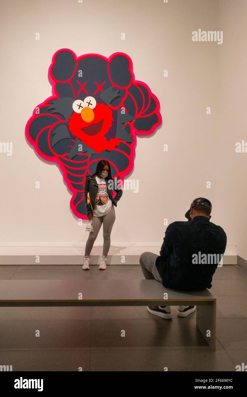 KAWS What party show at Brooklyn Museum of Art in Brooklyn NYC Stock Photo  - Alamy