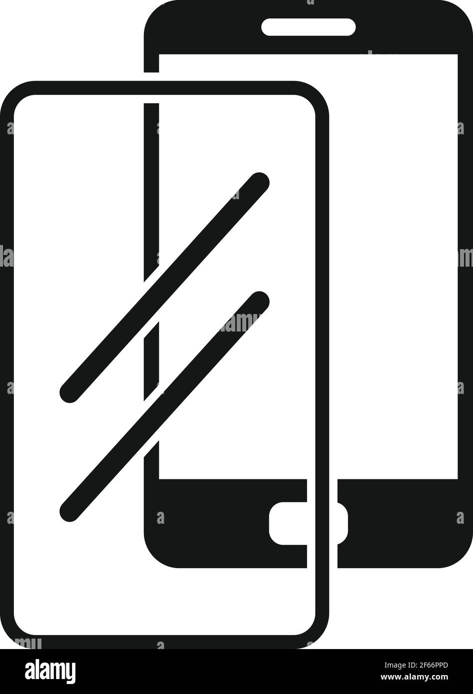 Device protect glass icon, simple style Stock Vector