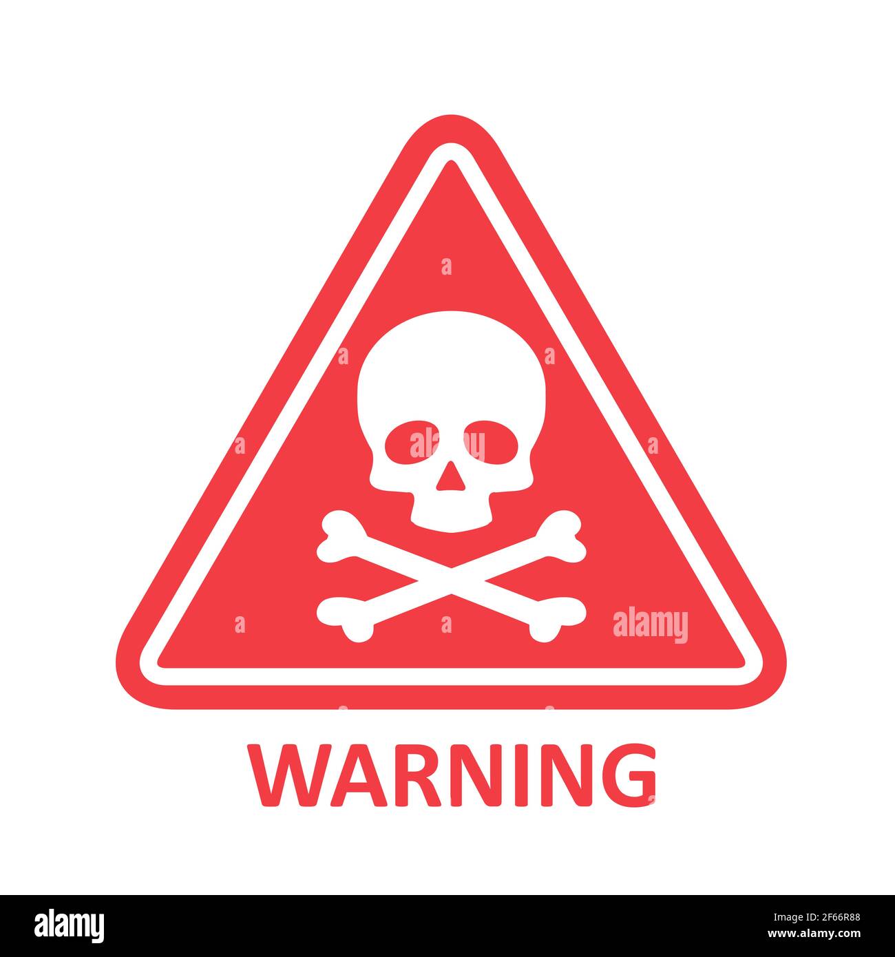 Hazard warning symbol vector icon flat sign symbol with exclamation mark isolated on white background . Stock Vector