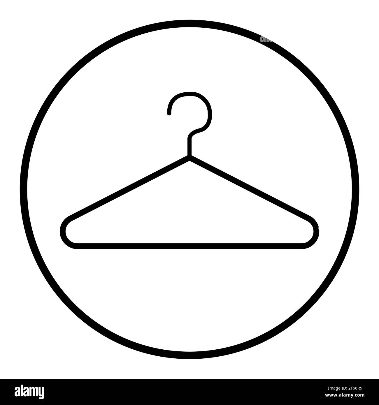 Clothes hanger modern icon vector isolated on white background. Shop symbol  Stock Vector Image & Art - Alamy