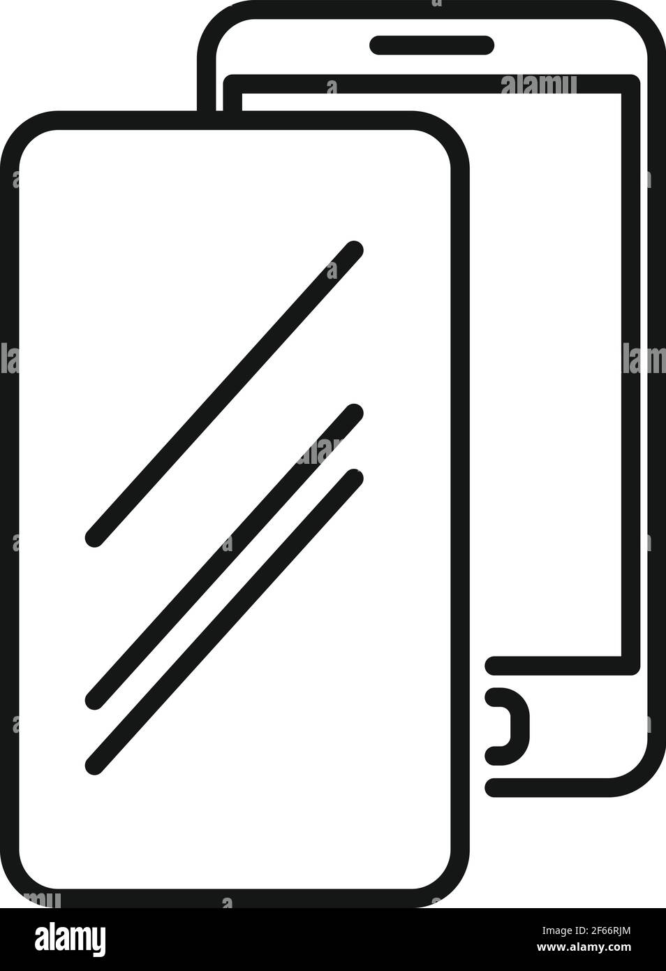 Device protect glass icon, outline style Stock Vector