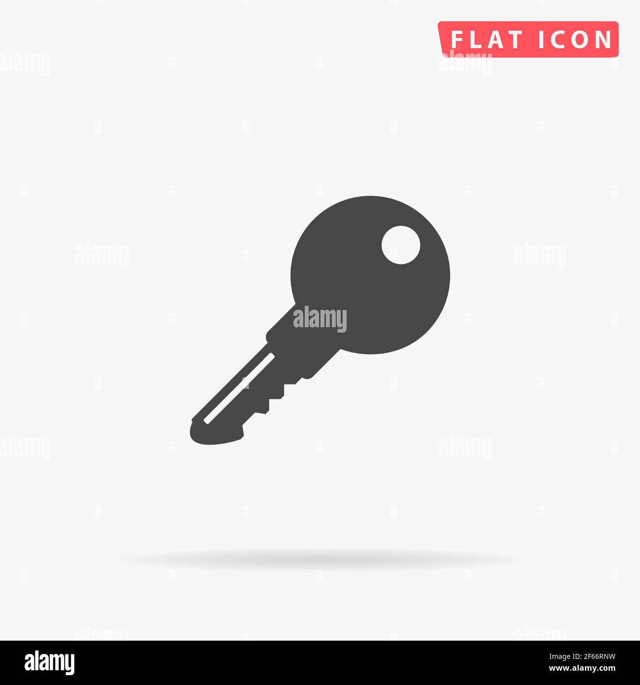 Key flat vector icon. Hand drawn style design illustrations. Stock Vector