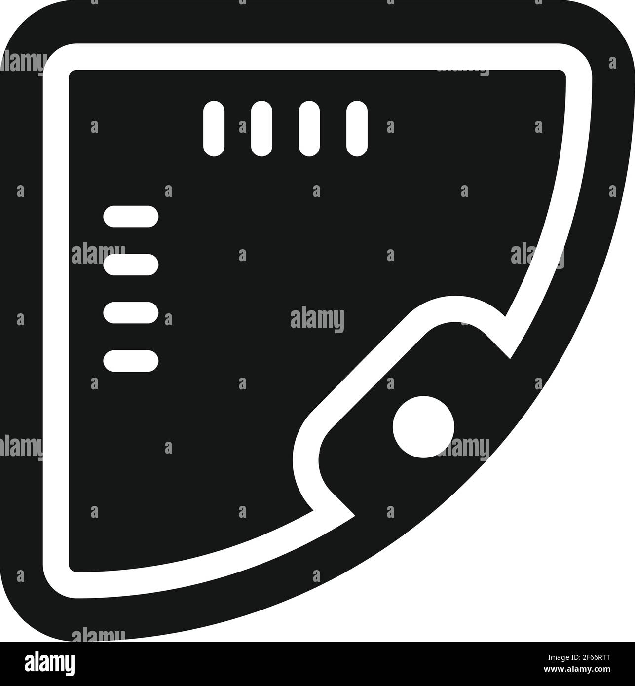 Corner jacuzzi icon, simple style Stock Vector