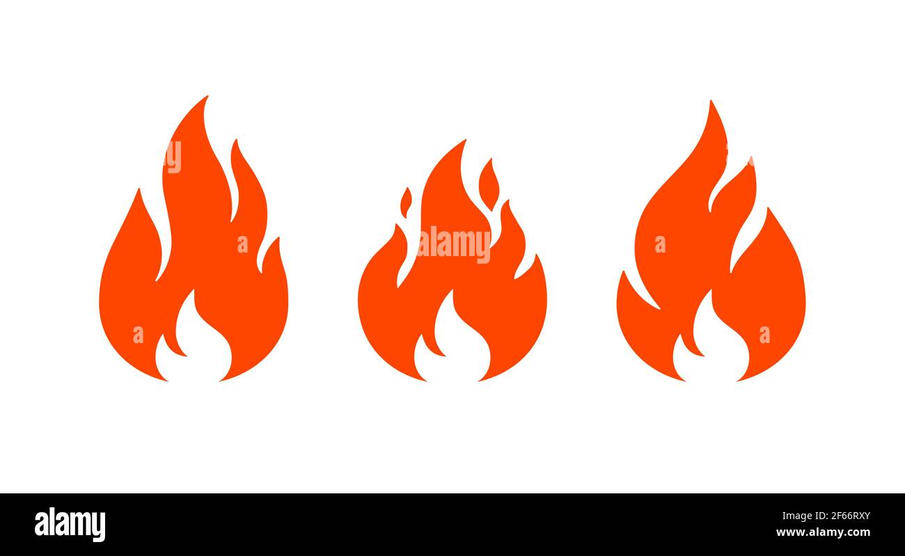 Fire, flame. Red flame collection set Stock Vector Image & Art Alamy