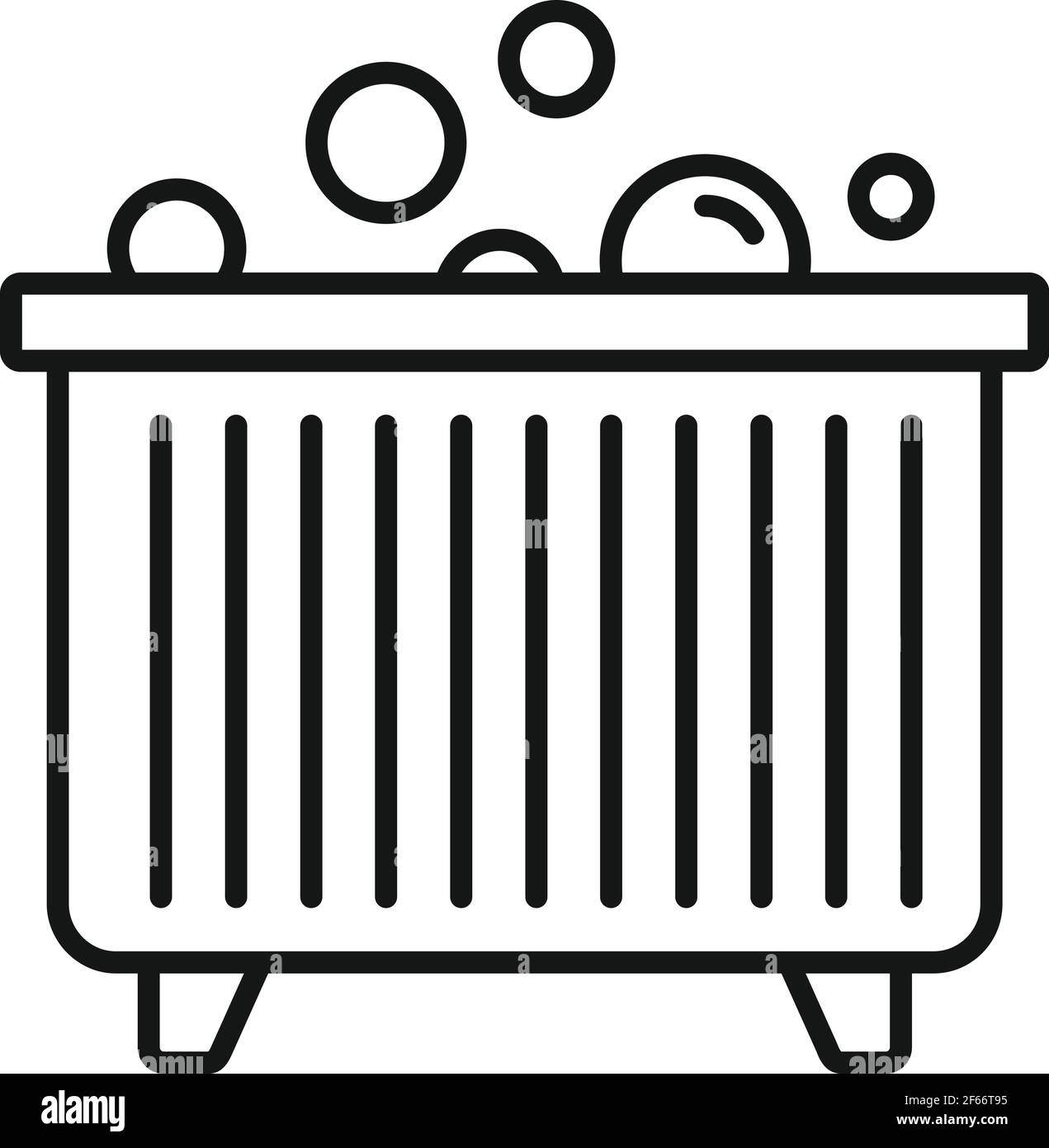 Bubble jacuzzi icon, outline style Stock Vector
