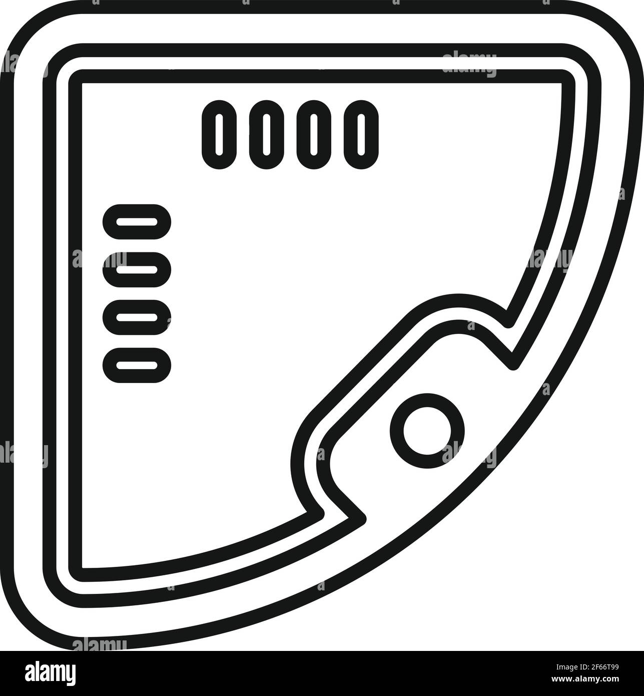 Corner jacuzzi icon, outline style Stock Vector