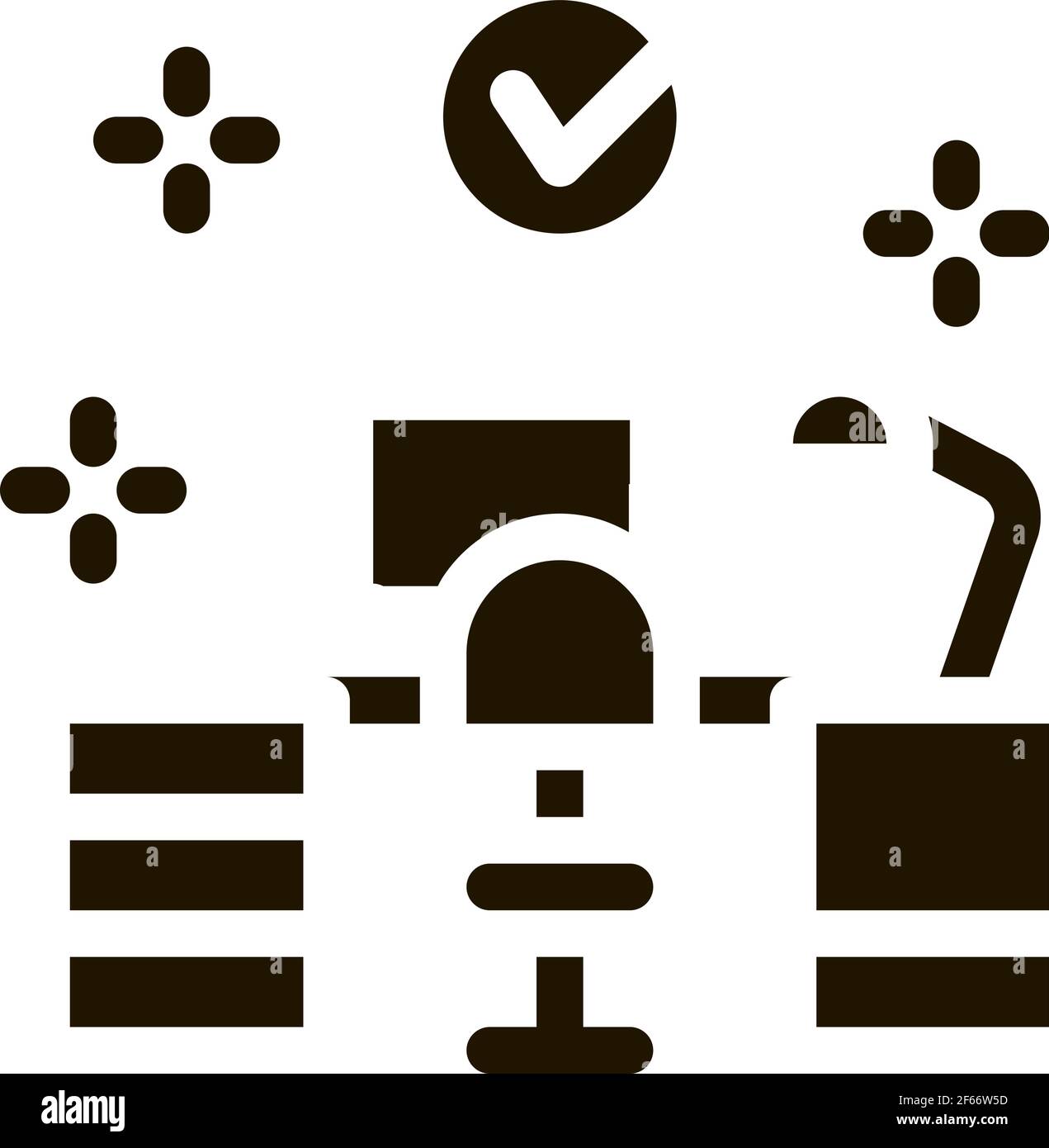 clean working room icon Vector Glyph Illustration Stock Vector Image ...