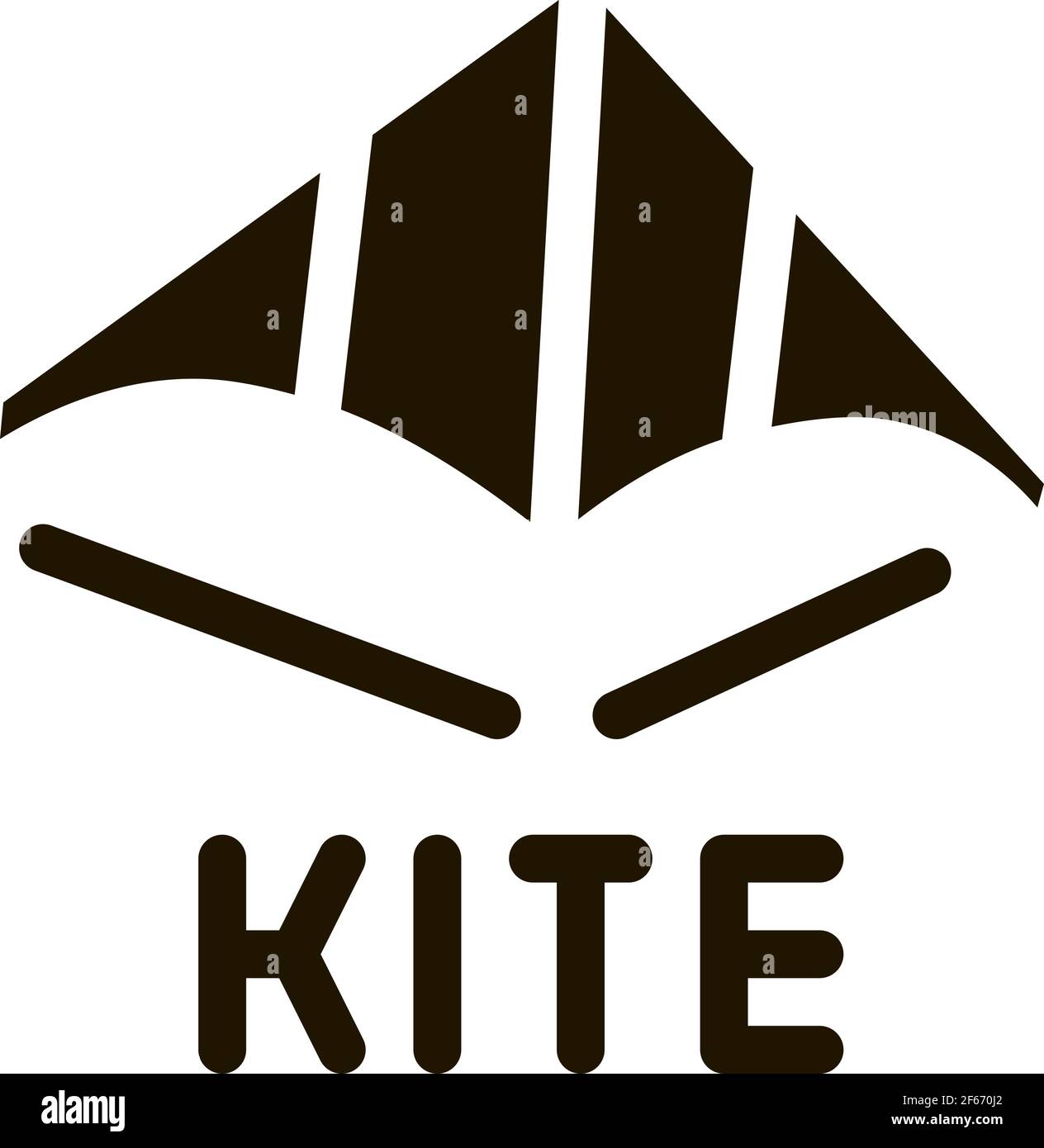 children kite icon Vector Glyph Illustration Stock Vector