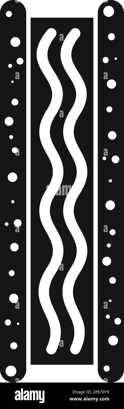 Soundproof wall icon, simple style Stock Vector