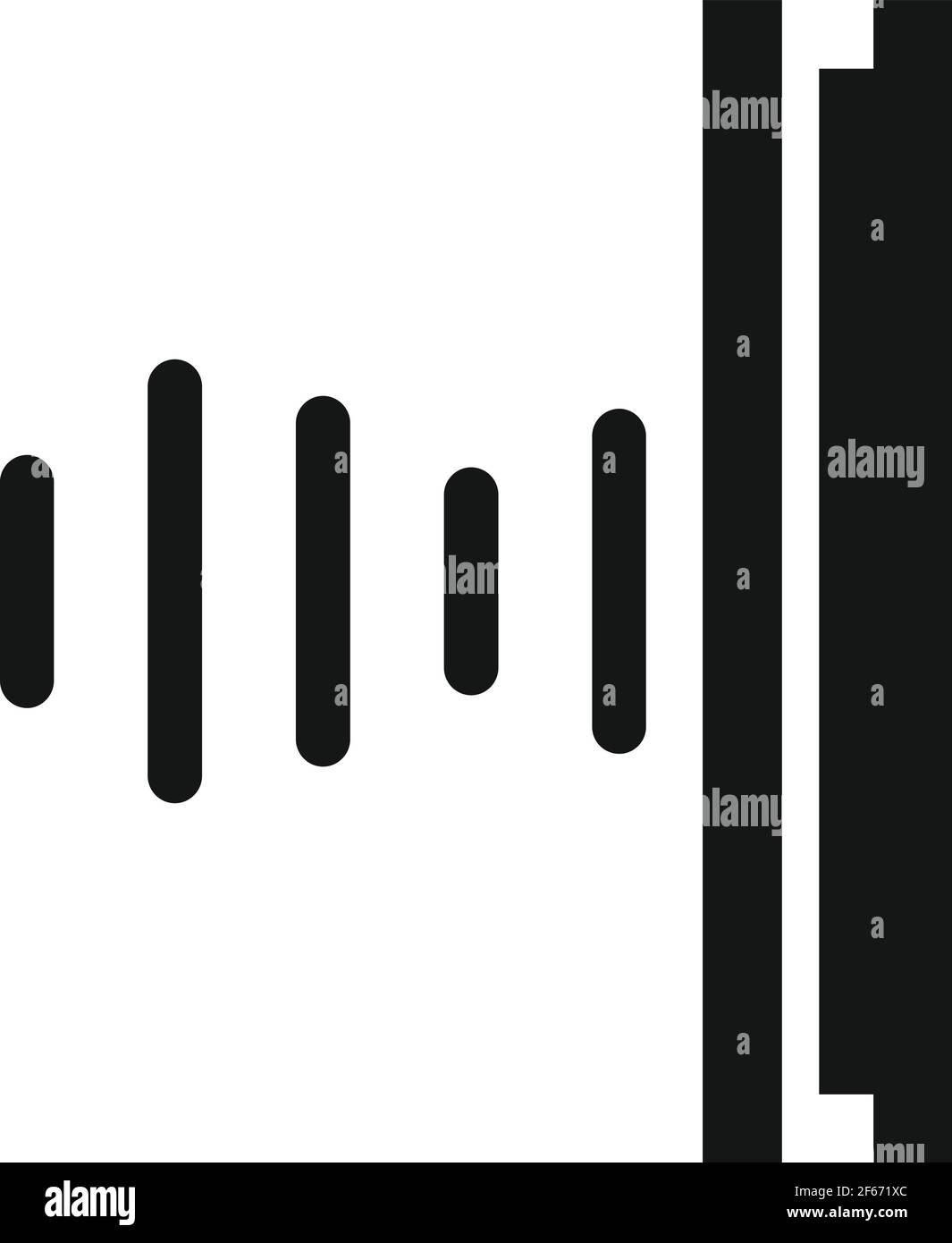 Soundproofing studio icon, simple style Stock Vector