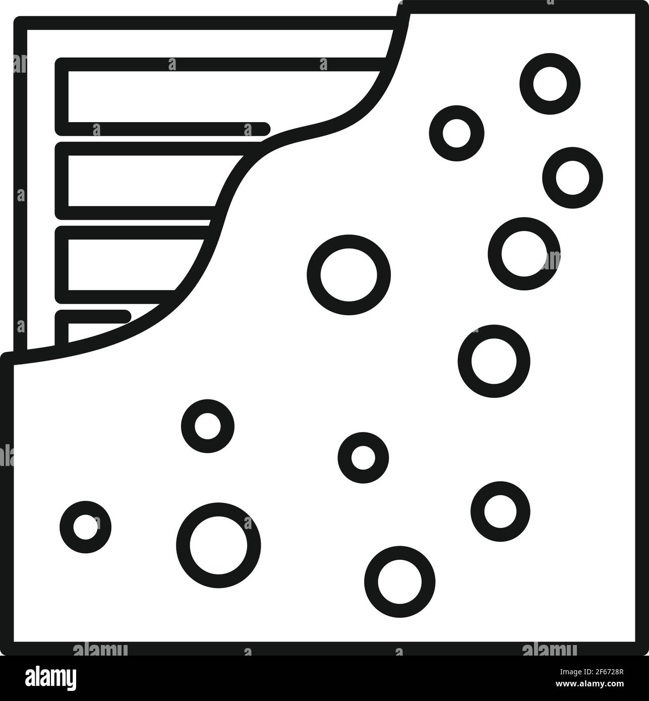 Soundproofing icon, outline style Stock Vector