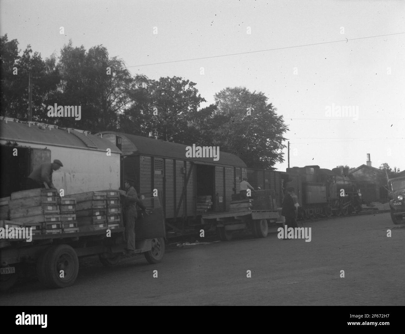 The state's railways, SJ freight trains Stock Photo Alamy