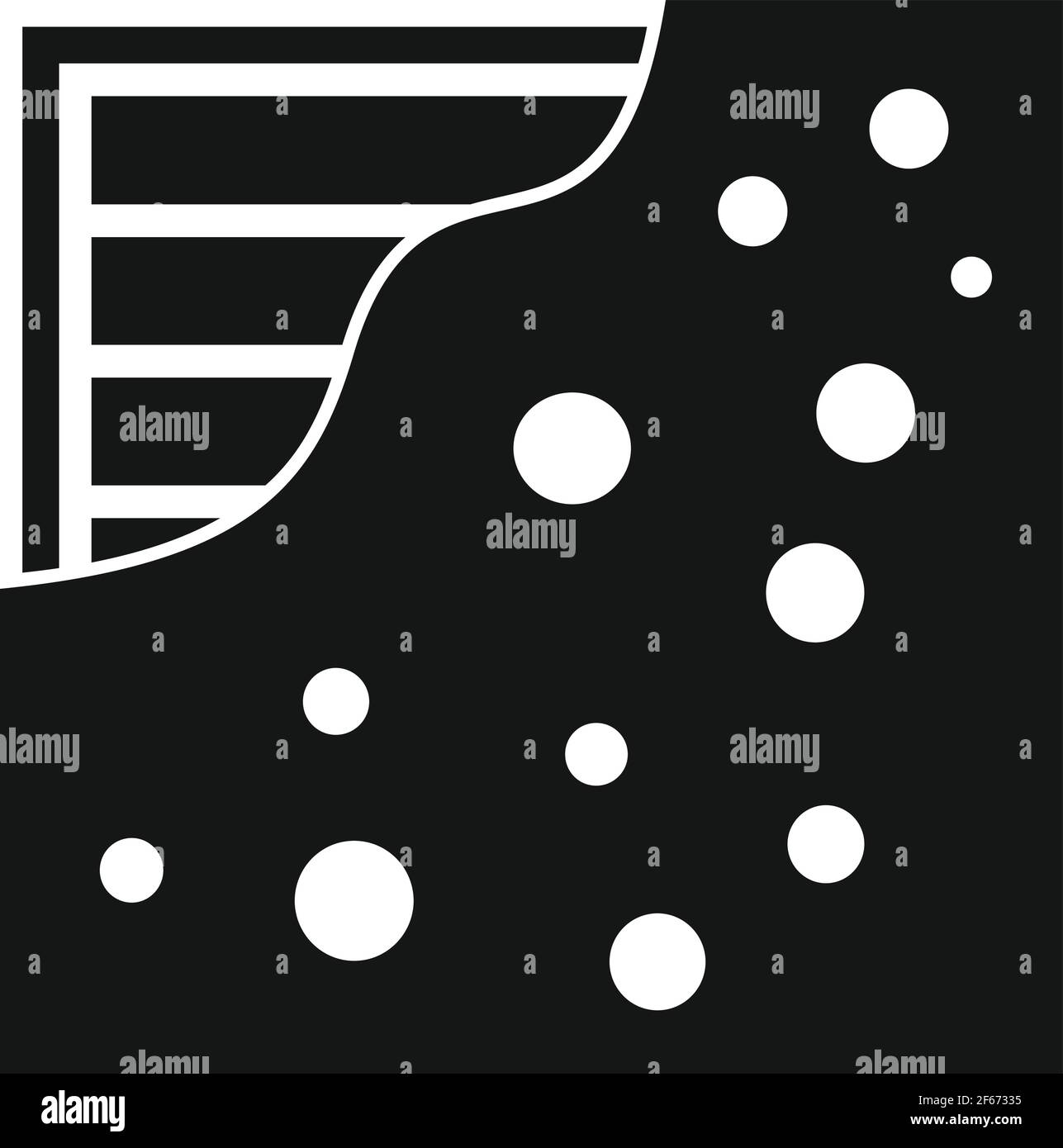 Soundproofing icon, simple style Stock Vector